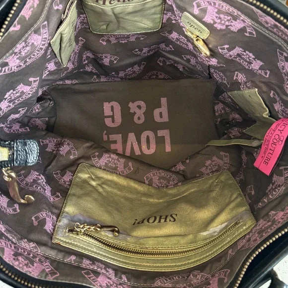 3 HR SALE 🚨 2002 XL Juicy Couture Black Scottie Tote - Picture 9 of 12